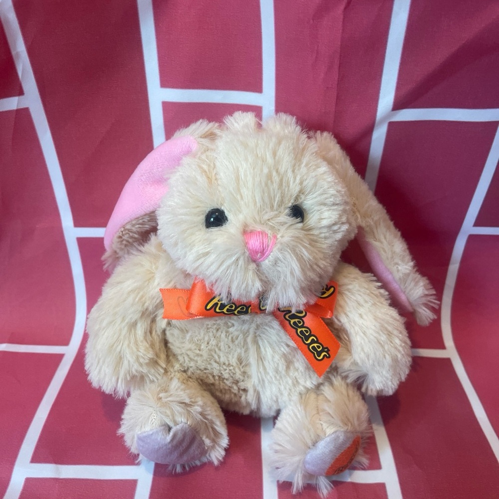 Reese's Bunny Rabbit Plush 6” floppy eared  Stuffed Animal Toy  Easter Gift